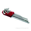 9-piece Extra Long Ball Point Hex Key Set, Made of S2